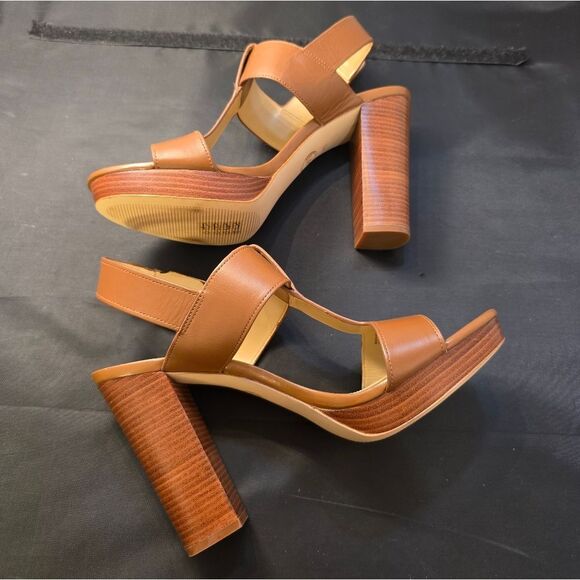 MICHAEL MICHAEL KORS BECKER LEATHER PLATFORM SANDAL - Picture 12 of 15